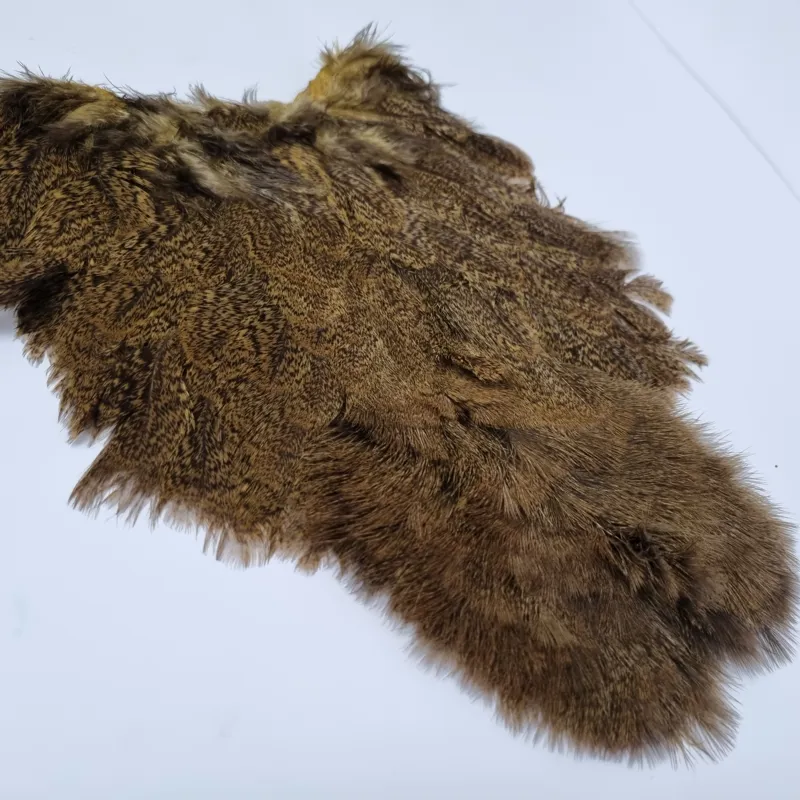 Whiting Coq de Leon Hen Soft Hackle with Chickabou in Speckled Golden Olive-8